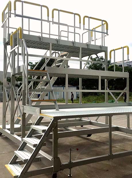 Mobile aircraft painting platform